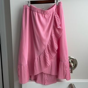 J Crew Tulip Hem Wrap Skirt Pink NWT XL